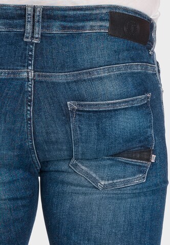 Le Temps Des Cerises Slimfit Jeans 'POWERC' in Blauw