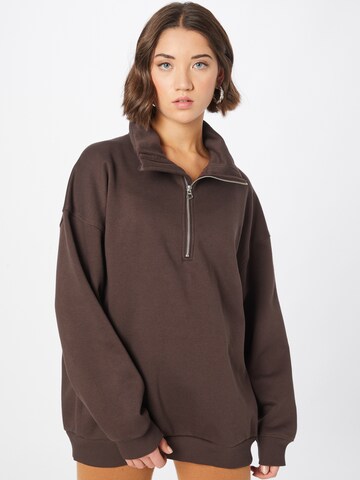 WEEKDAY Sweatshirt 'Lucid' in Brown: front