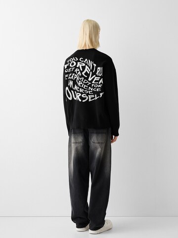 Bershka Sweatshirt in Schwarz: Vorderseite