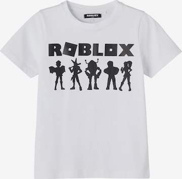 NAME IT Koszulka 'Roblox' w kolorze biały: przód