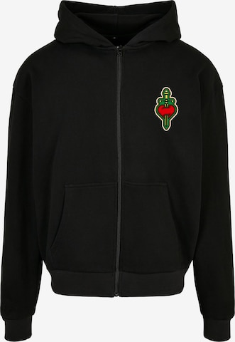 MT Upscale Zip-Up Hoodie 'Santa Monica' in Black: front