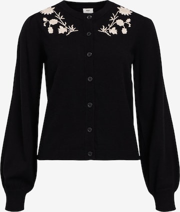OBJECT Knit Cardigan 'THESS' in Black: front