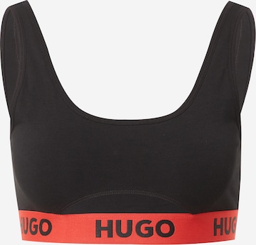 HUGO Red - Soutien Bustier Soutien em preto: frente