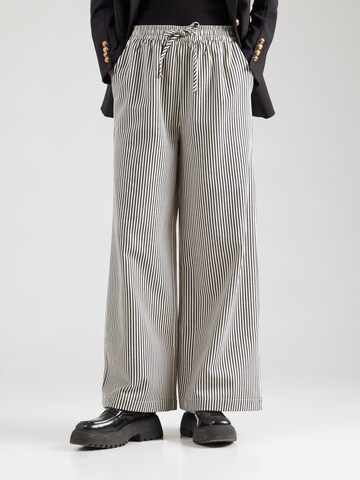 Lollys Laundry - Pierna ancha Pantalón 'Liam' en negro: frente