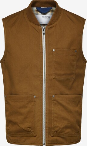 SELECTED HOMME Bodywarmer 'Baker' in Bruin: voorkant