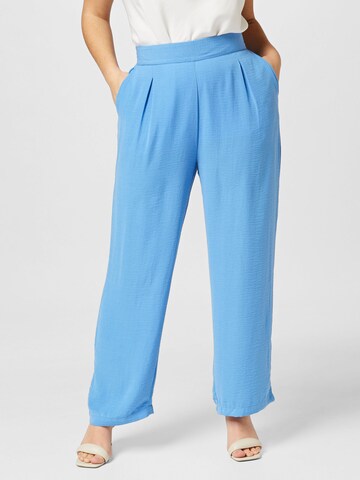 Wide leg Pantaloni con pieghe 'JOLEEN JACKIE' di ONLY Carmakoma in blu: frontale