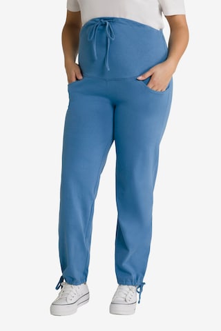 Ulla Popken Regular Broek in Blauw: voorkant