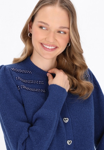 MYMO Gebreid vest in Blauw