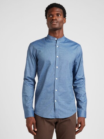 Lindbergh Slim fit Overhemd in Blauw: voorkant