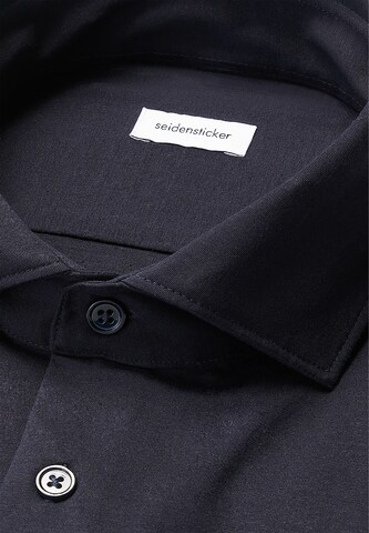 SEIDENSTICKER Slim Fit Businesshemd 'Schwarze Rose' in Blau