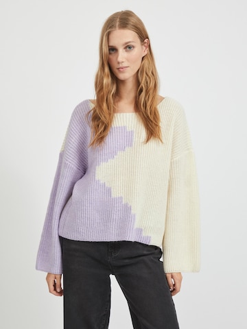 VILA Sweater 'Loui' in Beige: front