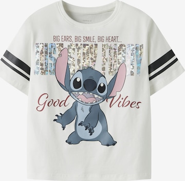 NAME IT - Camiseta 'Stitch' en blanco: frente