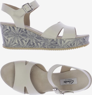 CLARKS Sandals & High-Heeled Sandals in 38 in White: front