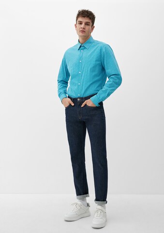 s.Oliver Slim fit Overhemd in Blauw