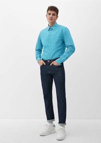 s.Oliver Slim fit Button Up Shirt in Blue