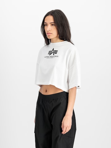 T-shirt ALPHA INDUSTRIES en blanc : devant