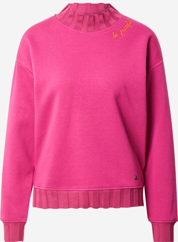 Key Largo Sweatshirt 'GRATEFUL' i pink: forside