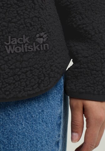JACK WOLFSKIN Athletic Fleece Jacket in Black