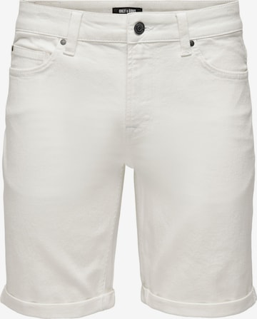 Only & Sons Regular Jeans 'Ply' i vit: framsida