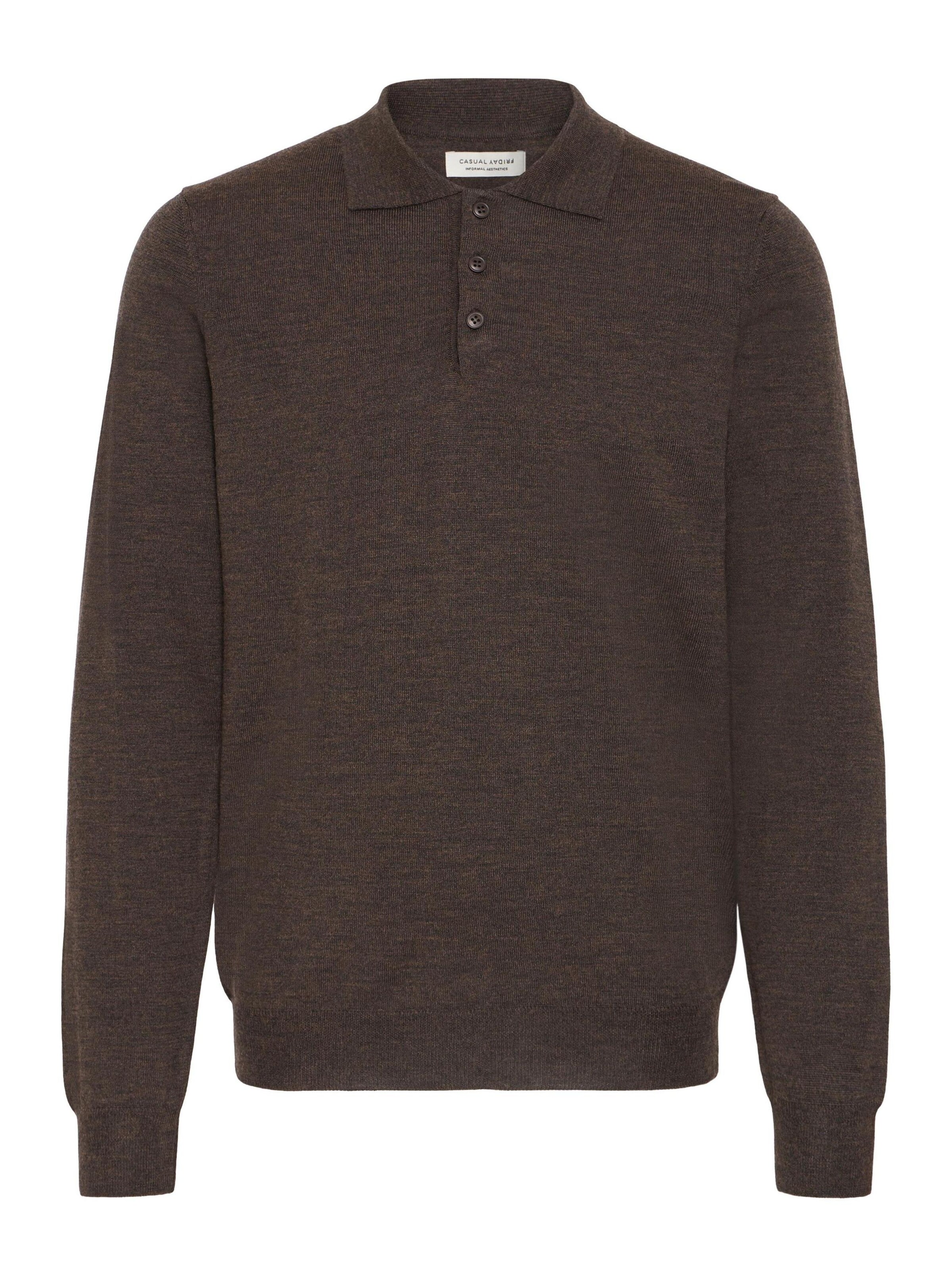 Casual Friday - Pullover ' CFWINDING ' em castanho: frente