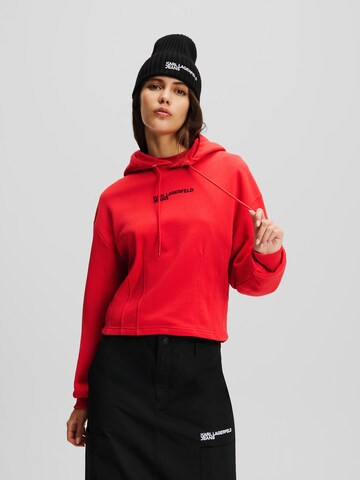 Felpa ' Pintuck ' di KARL LAGERFELD JEANS in rosso: frontale