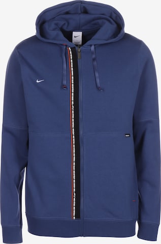 NIKE Athletic Fleece Jacket 'Tribuna' in Blue: front