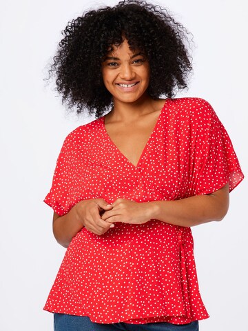 Forever New Curve Shirt in Red: front