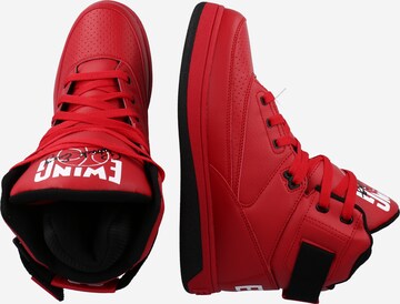 Patrick Ewing High-Top Sneakers in Red