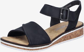 Rieker Sandale in Schwarz: Vorderseite