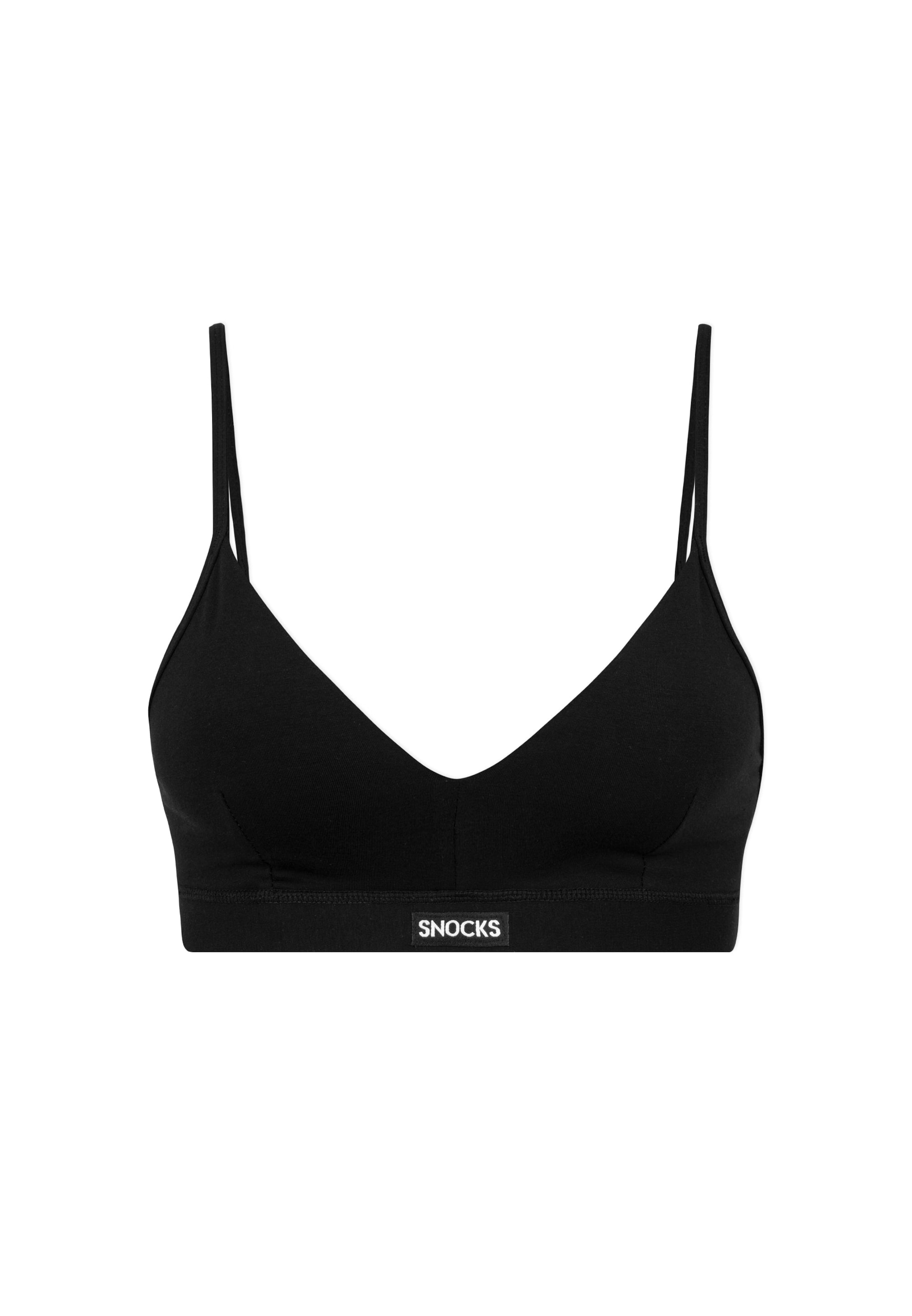 SNOCKS Bustier BH in Schwarz: Vorderseite