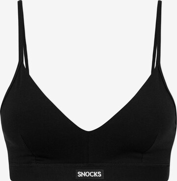 SNOCKS Bralette Bra in Black: front