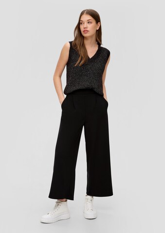 QS Wide leg Broek in Zwart