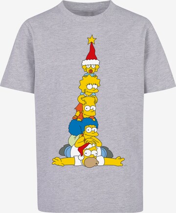 T-Shirt 'The Simpsons Family Christmas Tree' F4NT4STIC en gris : devant