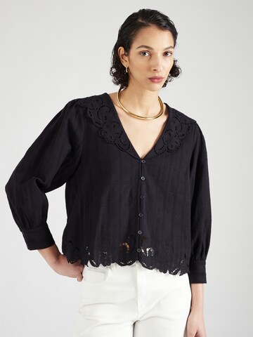 Camicia da donna 'Greta' di ABOUT YOU x Iconic by Tatiana Kucharova in nero: frontale