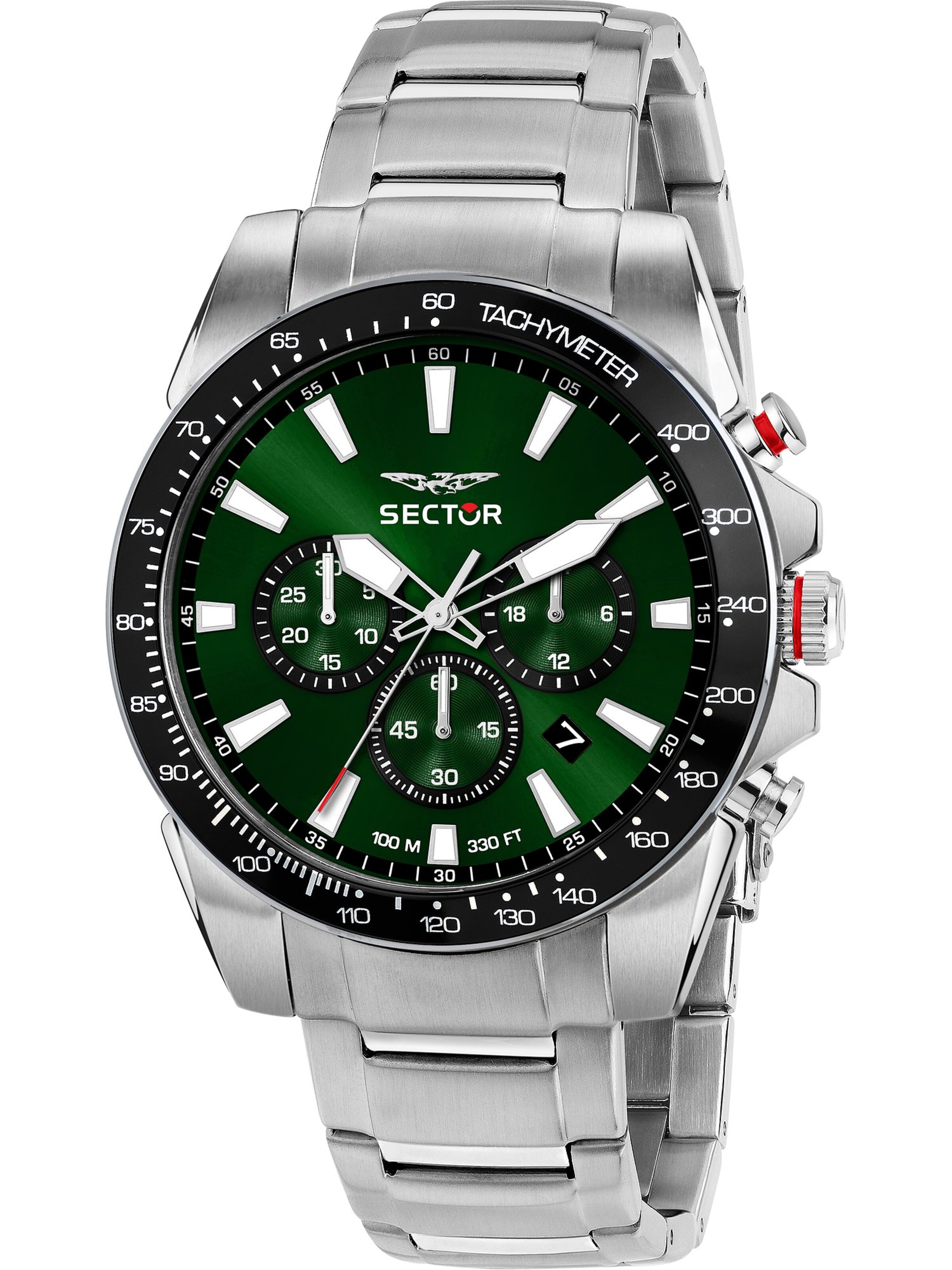SECTOR Analog Watch in Green: front