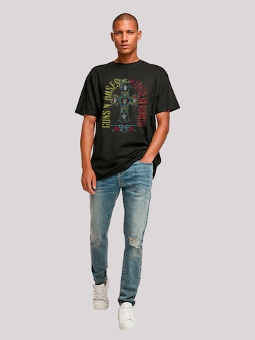 F4NT4STIC Shirt 'Guns N' Roses Skull Rock Band Merch' in Black