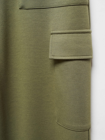 MANGO Loose fit Cargo Pants 'BREMO' in Green