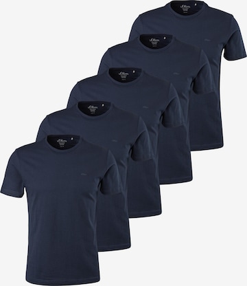 s.Oliver Shirt 'Basic' in Blau: Vorderseite