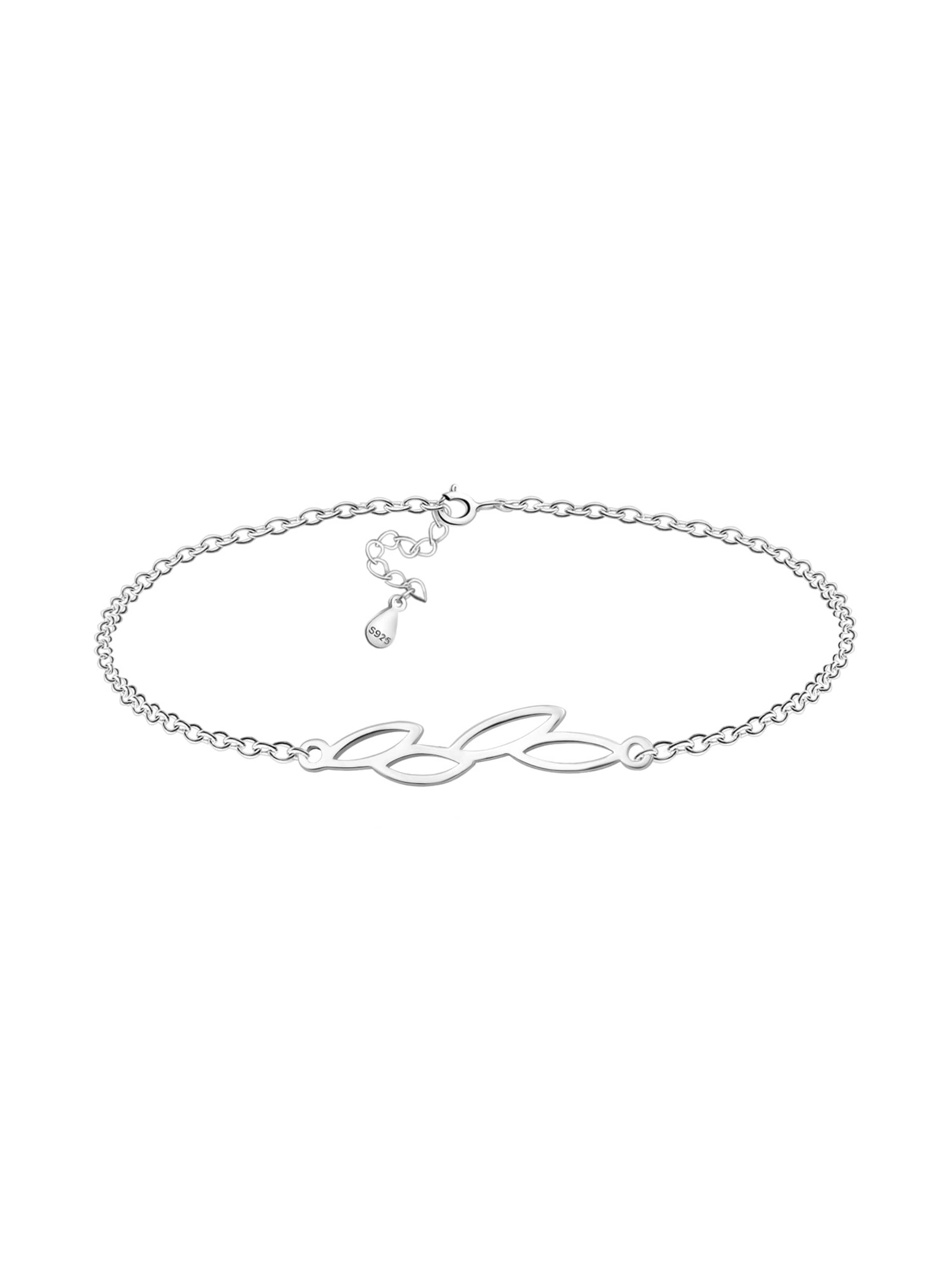 Sofia Milani Bracelet 'Leaf' in Silver: front
