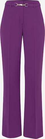 MORE & MORE Pleated Pants in Purple: front