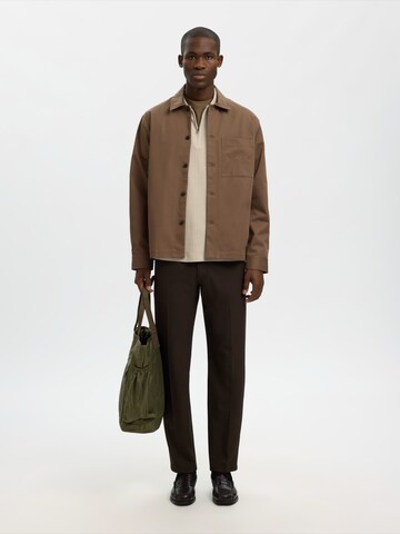 T-Shirt 'SLHFave' SELECTED en beige