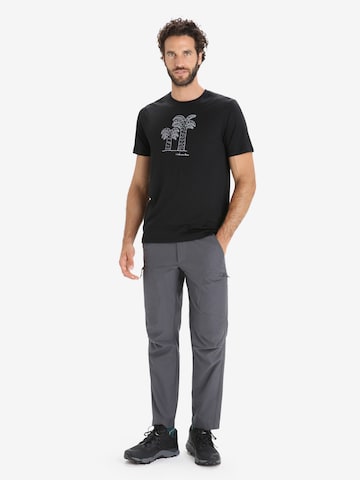 ICEBREAKER Funkcionalna majica 'Tech Lite II Giant Ferns' | črna barva