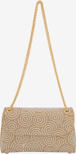 Rankinė su ilgu dirželiu iš faina, spalva – Auksas / sidabrinė, Prekių apžvalga