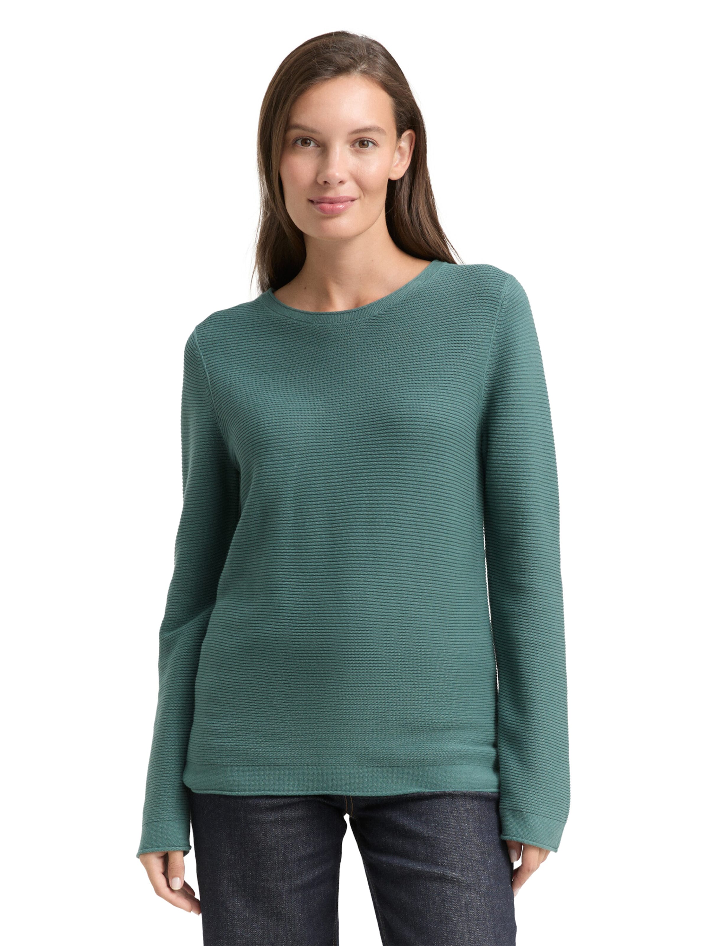 TOM TAILOR Свитер в Зеленый: спереди