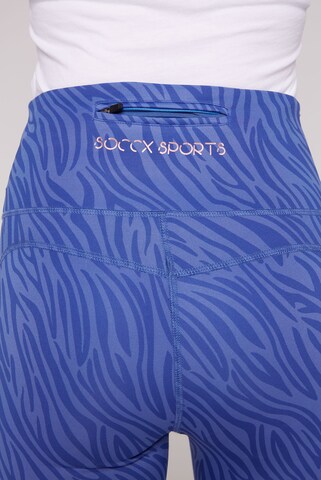 Soccx Skinny Leggings 'Free Yourself' in Blauw
