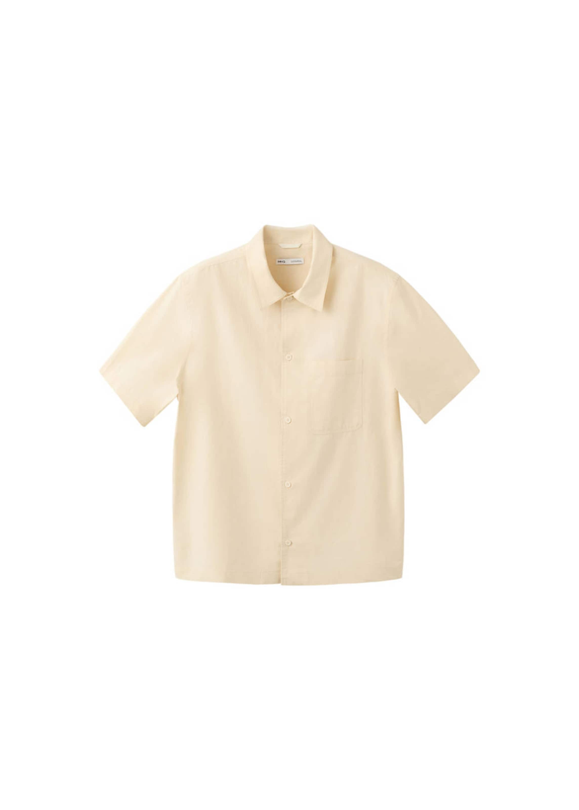 MANGO MAN Button Up Shirt 'Dove' in XXL in Light yellow, Item view