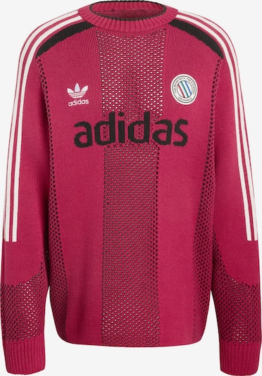 ADIDAS ORIGINALS Pullover 'Adicolor Blokecore' in burgunder / schwarz / weiß, Produktansicht