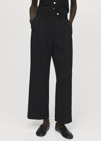 MANGO Wide Leg Hose 'Cristi' in Schwarz: Vorderseite
