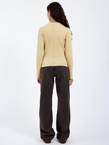 Dr. Denim Top 'Stella Waffle Top' in Geel