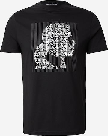 juoda Karl Lagerfeld Marškinėliai: priekis